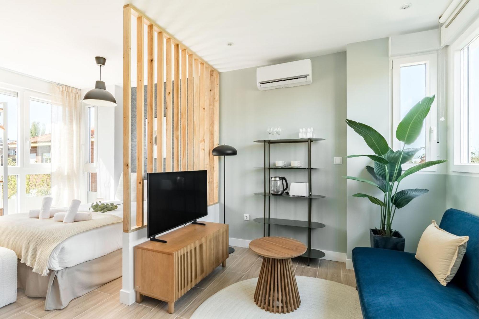 Estudio con sofá cama